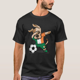 Funny Dabbing Dog Ireland Soccer Jersey Funny Iris T-Shirt