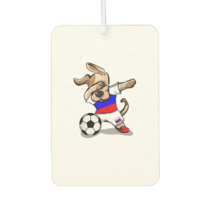 Funny Dabbing Dog Russland Fußball Jersey Russisch Autolufterfrischer
