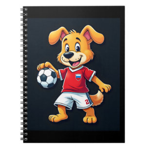 Funny Dabbing Dog Russland Fußball Jersey Russisch Notizblock