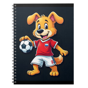 Funny Dabbing Dog Russland Fußball Jersey Russisch Notizblock
