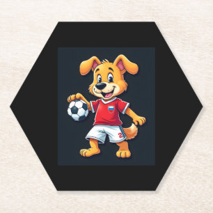Funny Dabbing Dog Russland Fußball Jersey Russisch Untersetzer