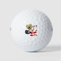 Funny Dabbing Golden Retriever Hund American Flag