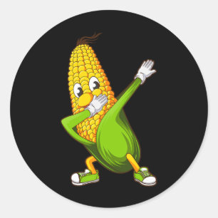 Funny Dabbing Mais Geschenk Niedlich Tanzende Baue Runder Aufkleber