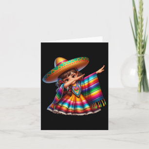 Funny Dabbing Mexican Poncho Sombrero Cinco De May Karte