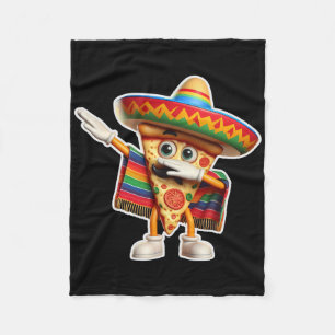 Funny Dabbing Mexikos Pizza Dance Food Lover Gradu Fleecedecke