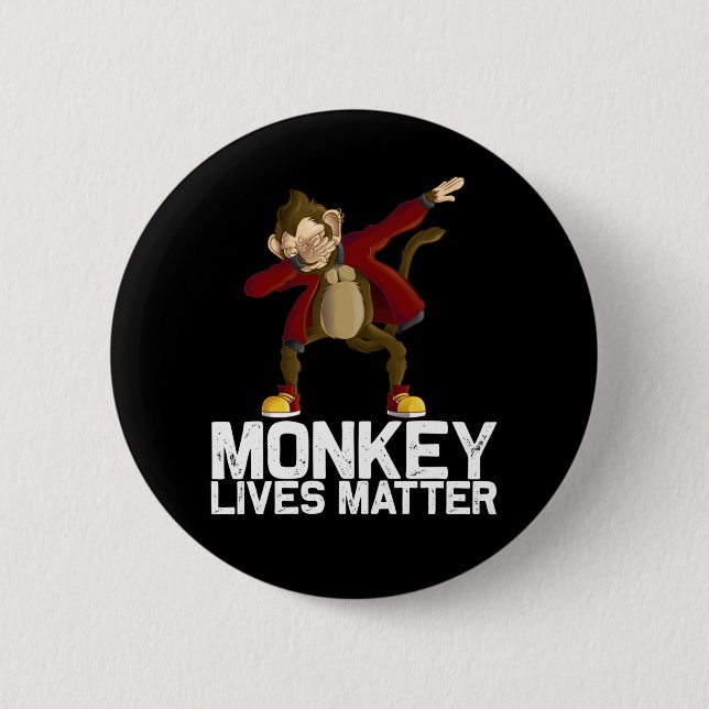 Funny Dabbing Monkey Button (Vorderseite)