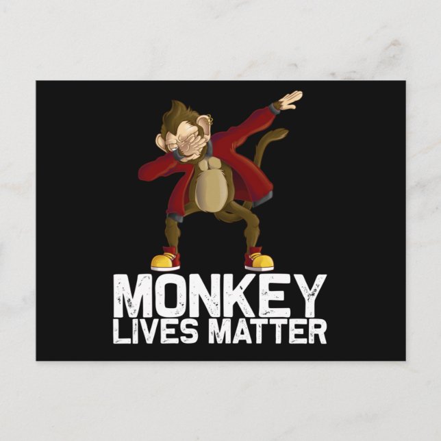 Funny Dabbing Monkey Postkarte (Vorderseite)