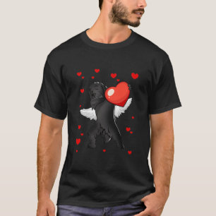 Funny Dabbing Neufundland Hund Herz Valentine's D T-Shirt