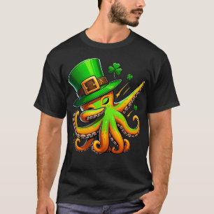 Funny Dabbing Octopus St Patricks Day Boys Dab T-Shirt