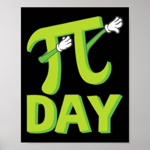 Funny Dabbing Pi Day Party Poster