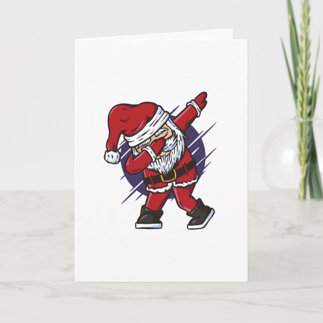 Funny Dabbing Santa Claus Karte (Vorderseite)