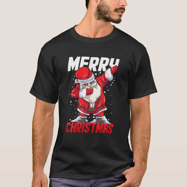 Funny Dabbing Santa Claus Xmas Kinder Geschenk Mer T-Shirt (Vorderseite)