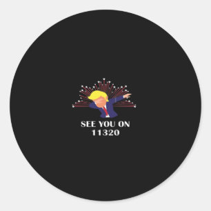 Funny Dabbing Siehe 11320 Design Grafik Runder Aufkleber