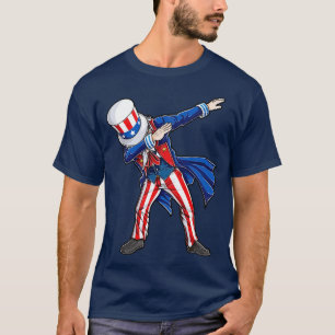 Funny Dabbing Uncle Sam 4. Juli Unabhängigkeit D T-Shirt