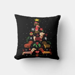 Funny Dachshund Christmas Tree Kissen