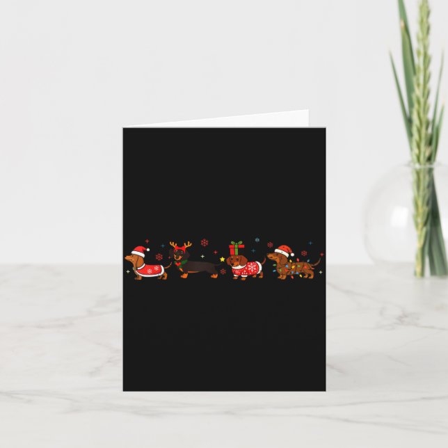Funny Dachshund Christmas Weenie Dog Lover Cute Me Karte (Vorderseite)
