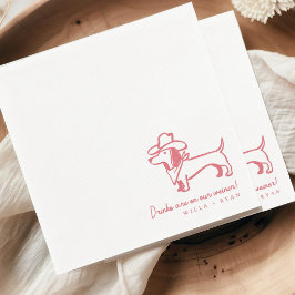 Funny Dachshund Wedding Serviette