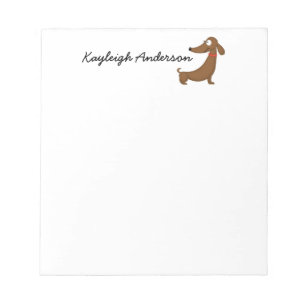 Funny Dackel 5.5" x 6" Notepad - 40 Seiten Notizblock