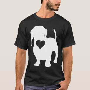 Funny Dackel Apparel Liebe Herz Dackel Welpe T-Shirt