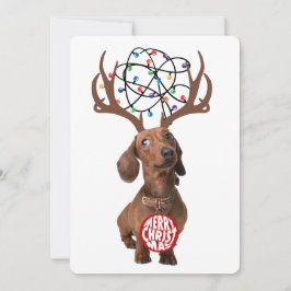 Funny Dackel Dackel Dog Antlers Frohe Weihnachten