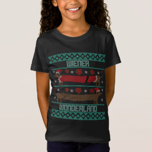 Funny Dackel Dackel Würstchen Dog Ugly Christmas X T-Shirt