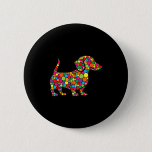 Funny Dackel Dog Lovers Polka Dot Happy Dot Day Button