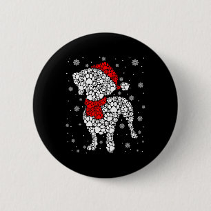 Funny Dackel Dog Paws Weihnachtsmannmütze Weihnach Button