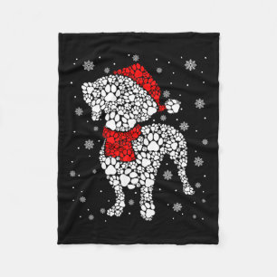 Funny Dackel Dog Paws Weihnachtsmannmütze Weihnach Fleecedecke
