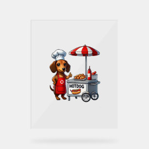 Funny Dackel Dog Weiner Sausage Hotdog Sandwich Acrylschild