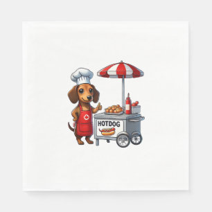 Funny Dackel Dog Weiner Sausage Hotdog Sandwich Serviette