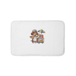 Funny Dackel Hund Dackel Wurst Hotdog Sandwich Badematte