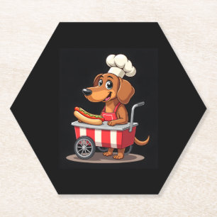 Funny Dackel Hund Hotdog Sandwich Würstchen Wurst Untersetzer