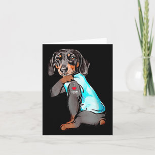 Funny Dackel Hund Tattoo I Liebe Mama DogMom Gesch Karte