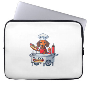 Funny Dackel Hund Würstchen Wurst Hotdog Sandwich Laptopschutzhülle
