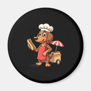 Funny Dackel Hund Würstchen Wurst Hotdog Sandwich Magnet