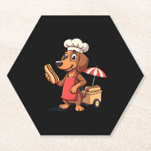 Funny Dackel Hund Würstchen Wurst Hotdog Sandwich Untersetzer