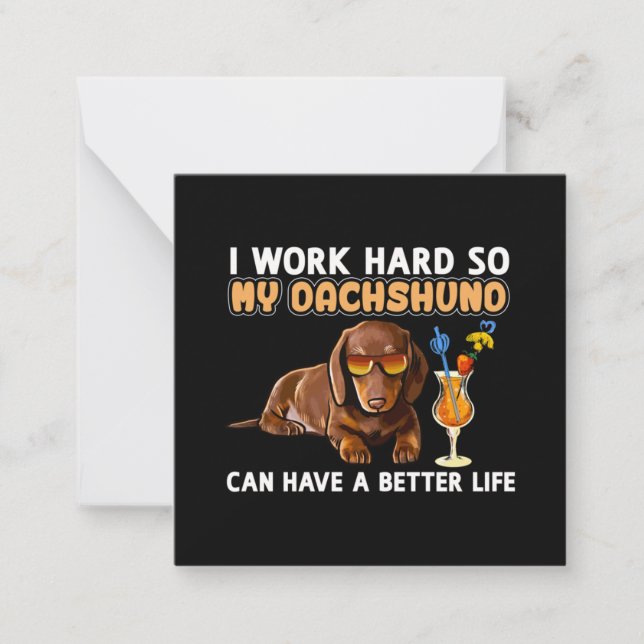 Funny Dackel Lover Mitteilungskarte (Vorderseite)