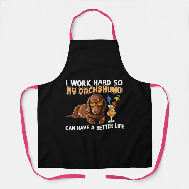 Funny Dackel Lover Schürze (Vorderseite)