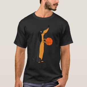 Funny Dackel Pielen Basketball T Shirt