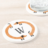 Funny Dackel Sausage Dog Monogramm