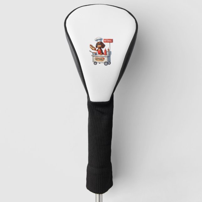 Funny Dackel Sausage Dog Würstchen Hotdog Sandwich Golf Headcover (Vorderseite)