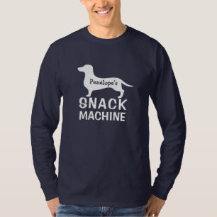 Funny Dackel SNACK MACHINE Personalisiert T-Shirt