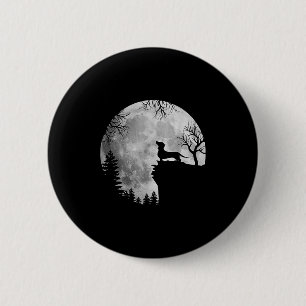 Funny Dackel und MondHalloween Hund Lover Costu Button