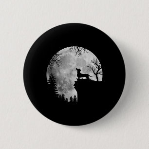 Funny Dackel und MondHalloween Hund Lover Costu Button