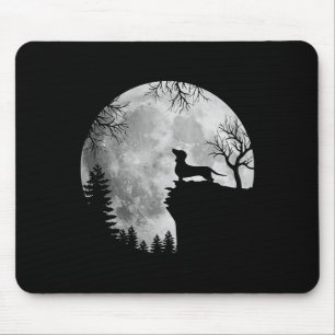 Funny Dackel und MondHalloween Hund Lover Costu Mousepad