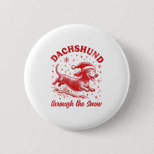 Funny Dackel Weihnachten Dackel Hund Niedliche Dac Button