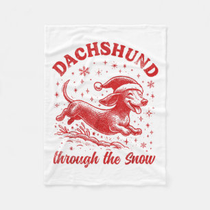 Funny Dackel Weihnachten Dackel Hund Niedliche Dac Fleecedecke