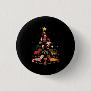 Funny Dackel Weihnachtsbaum Button