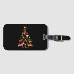 Funny Dackel Weihnachtsbaum Gepäckanhänger
