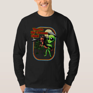 Funny Dackel Würstchen Alien Sie sind ausgewählt E T-Shirt